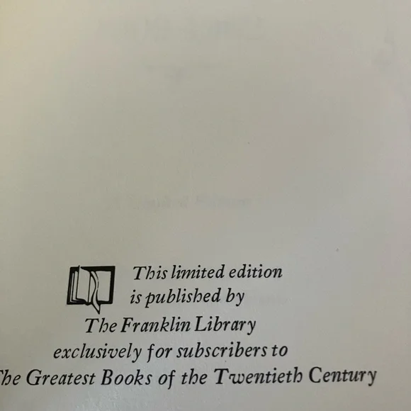 T.S. Eliot Poems 1909-1962 Leather book from the Franklin Library. 1979 - Picture 3 of 6